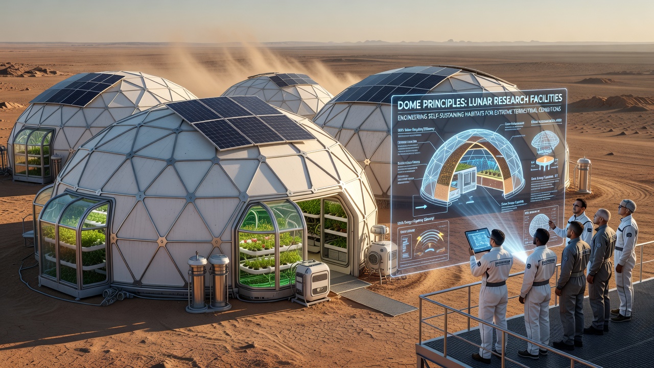 Dome Principles from Lunar Research Facilities: Engineering Self-Sustaining Habitats for Extreme Terrestrial Conditions
